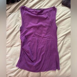 Purple High Neck Tank - Ann Taylor